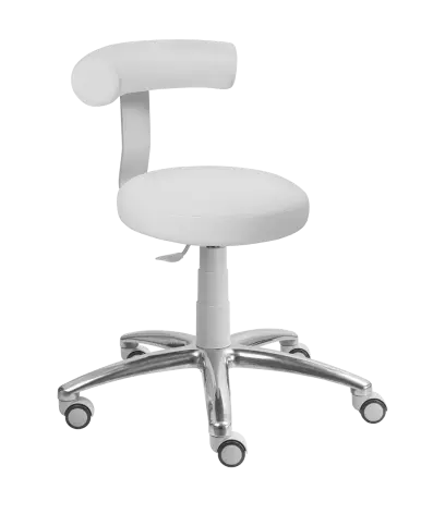 LZ83 G - N stolička otočná, výška sezení 46-59 cm, koženka SILVERTEX - koženka bílá 30518